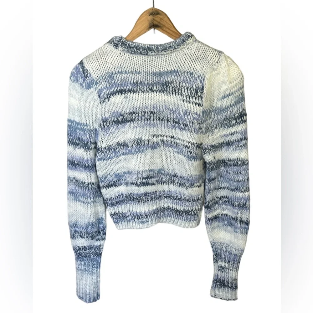 NWT Wild Fable | Women’s multi blue/white knit cropped crewneck sweater size XS